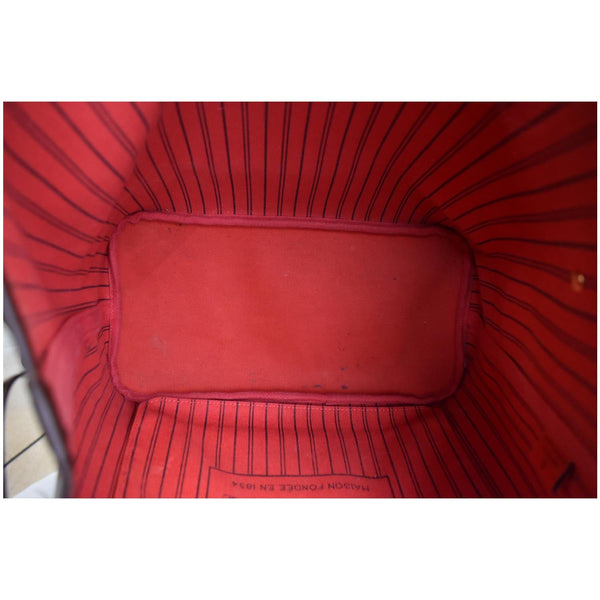 LOUIS VUITTON Neverfull MM Damier Ebene Tote Bag Brown