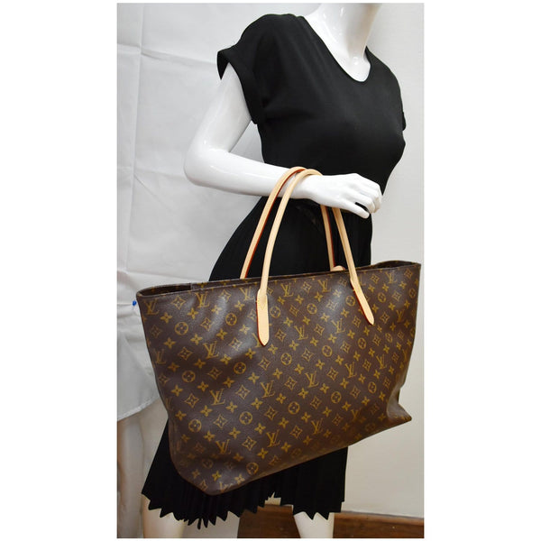 LOUIS VUITTON Raspail GM Monogram Canvas Shoulder Bag Brown