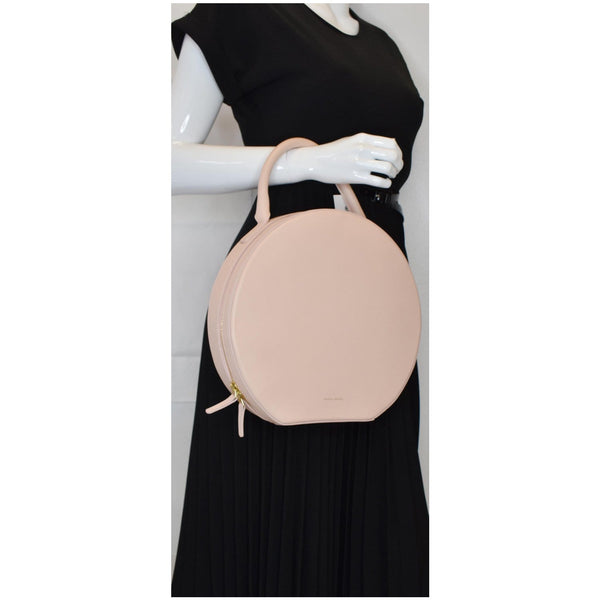 MANSUR GAVRIEL Large Circle Leather Tote Bag Pink