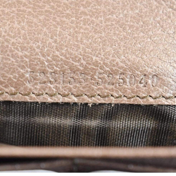 GUCCI Ophidia GG Continental Supreme Canvas Wallet Beige 523153