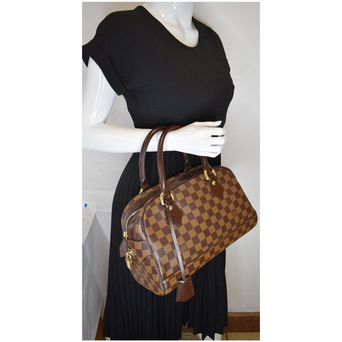 LOUIS VUITTON Duomo Damier Ebene Canvas Duomo Satchel Bag Brown
