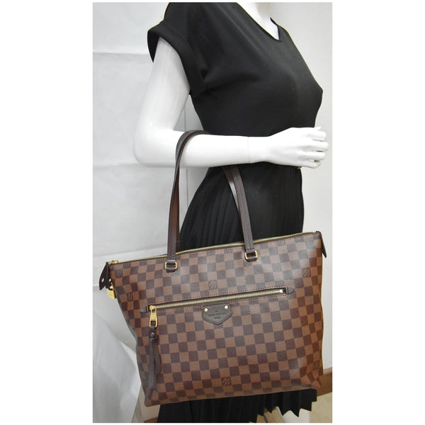LOUIS VUITTON Iena MM Damier Ebene Shoulder Bag Brown