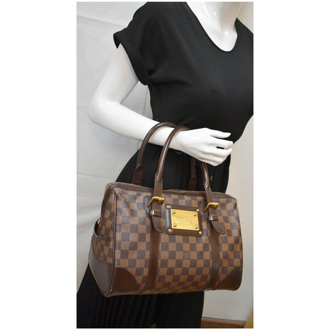 Louis Vuitton Berkeley Damier Ebene Satchel Bag - Brown