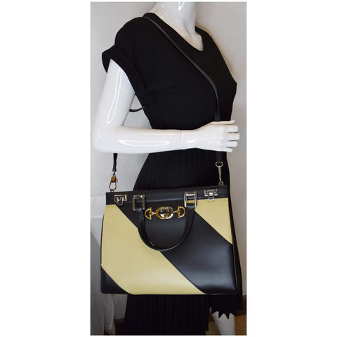 Gucci Medium Zumi Diagonal Stripe Shoulder Bag