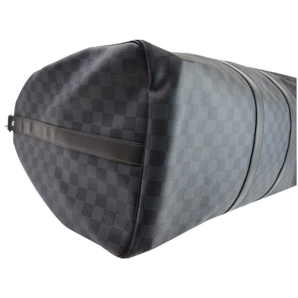 LOUIS VUITTON Keepall Bandouliere 55 Damier Graphite Travel Bag Black