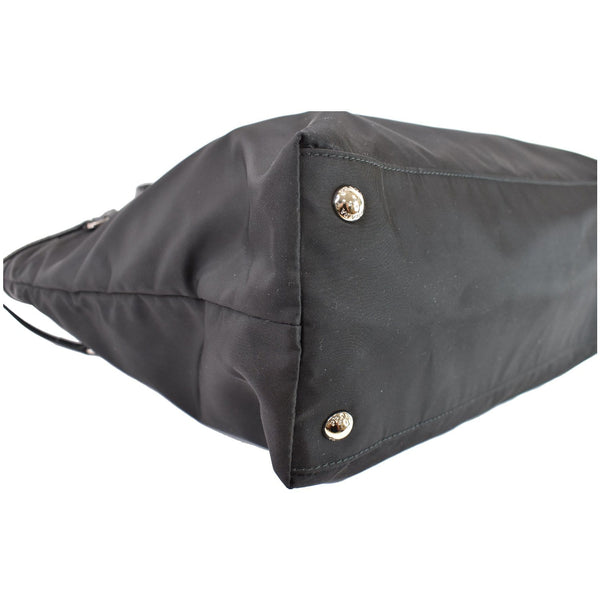 PRADA Vela Side-Cinch Nylon Tote Shoulder Bag Black