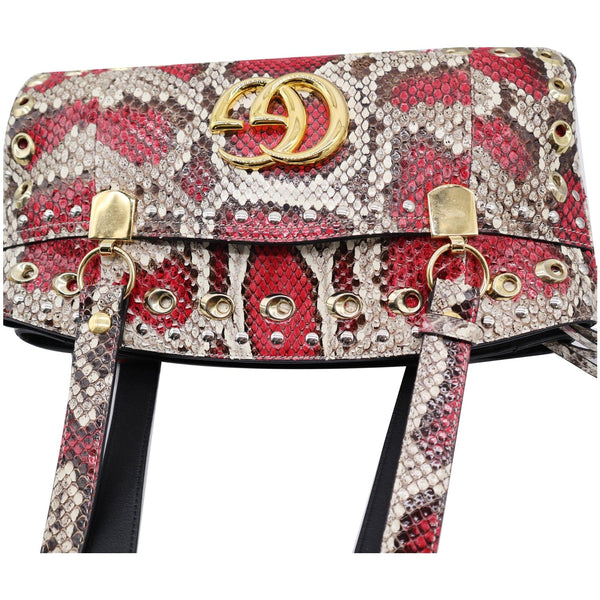 Gucci Large Arli Snakeskin Leather Shoulder Bag Multicolor