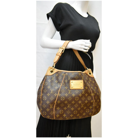 LOUIS VUITTON Galliera PM Monogram Canvas Shoulder Bag Brown