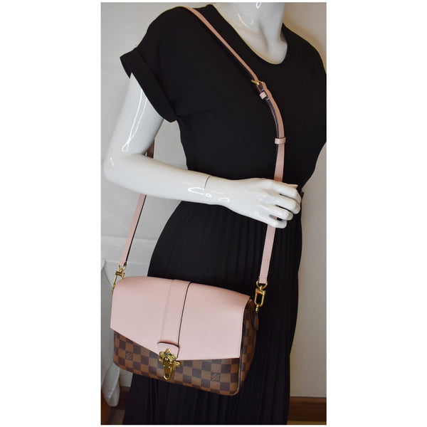 LOUIS VUITTON Clapton Damier Ebene Crossbody Bag Magnolia