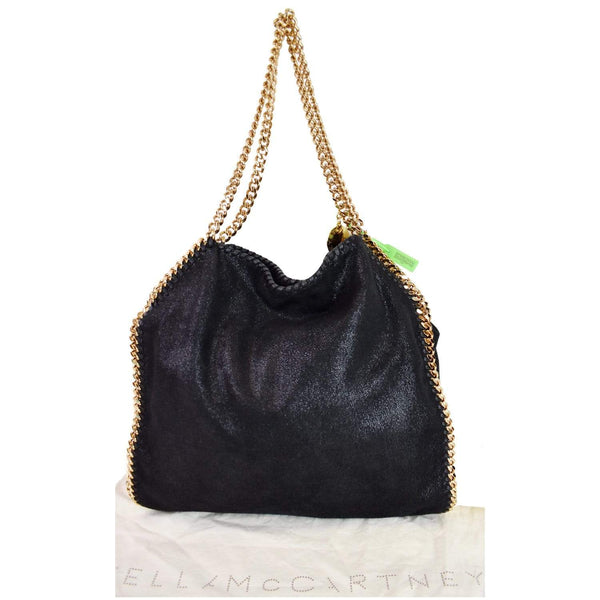 STELLA MCCARTNEY Falabella Leather Chain Shoulder Bag Black