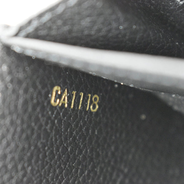 LOUIS VUITTON Sarah Monogram Empreinte Leather Wallet Black