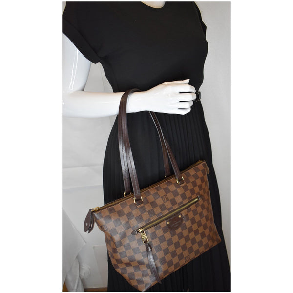 LOUIS VUITTON Iena PM Damier Ebene Shoulder Bag Brown