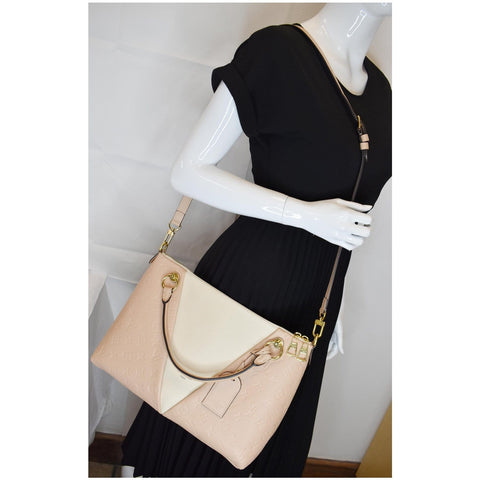 Louis Vuitton V MM Monogram Empreinte Tote Shoulder Bag for shoulder wear