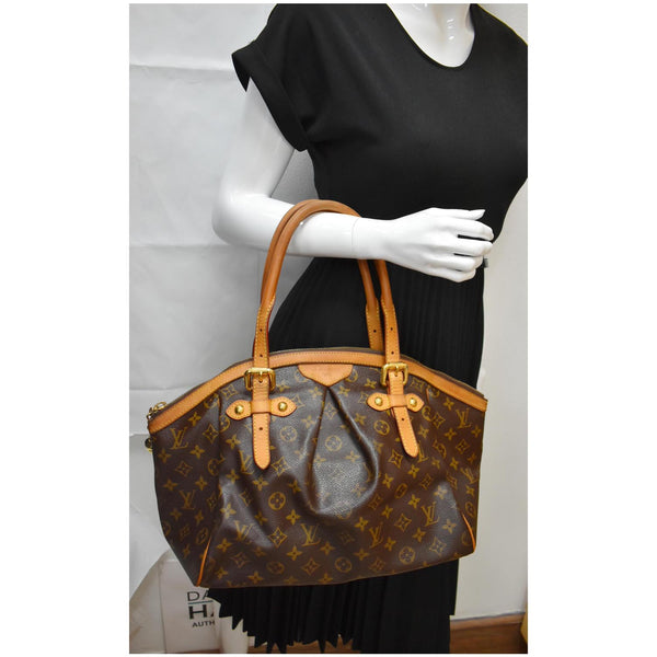 LOUIS VUITTON Tivoli GM Monogram Canvas Shoulder Bag Brown