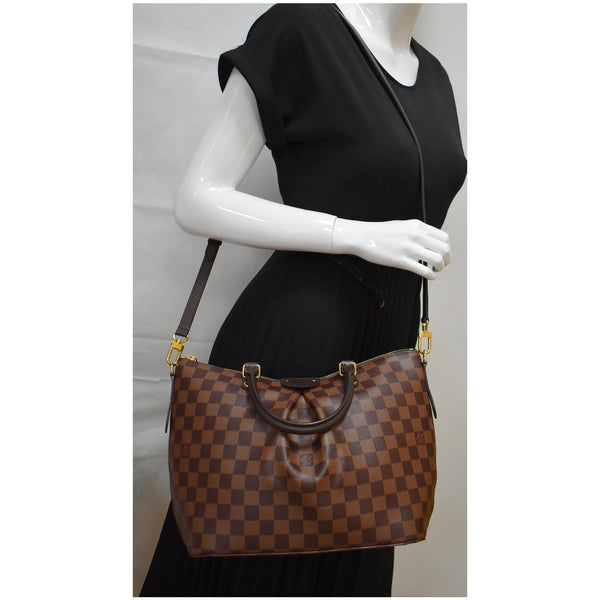 LOUIS VUITTON Siena PM Damier Ebene Shoulder Bag Brown