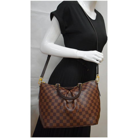 LOUIS VUITTON Siena PM Damier Ebene Shoulder Bag Brown