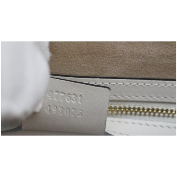 GUCCI Maxi Sylvie Calfskin Top Handle Bag White 477631