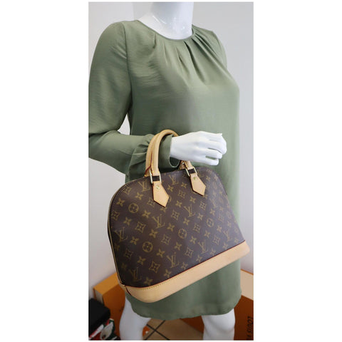 Louis Vuitton Alma Monogram Canvas Satchel Tote Elbow bag