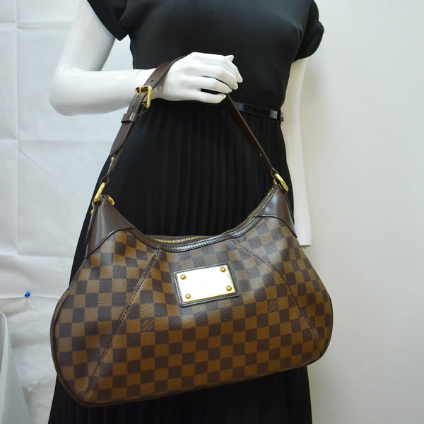 LOUIS VUITTON Thames GM Damier Ebene Shoulder Bag Brown