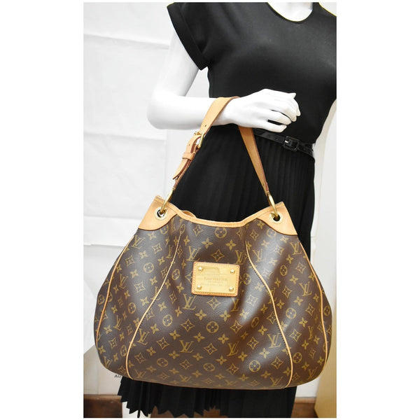 LOUIS VUITTON Galliera GM Monogram Canvas Shoulder Tote Bag Brown