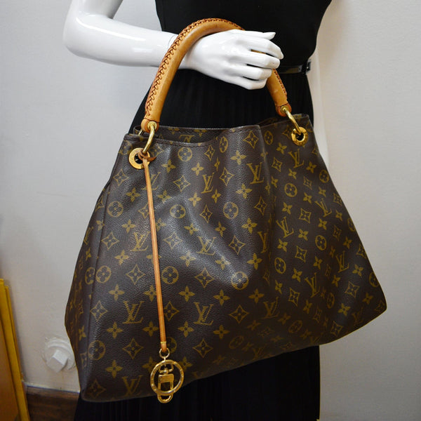 LOUIS VUITTON Artsy MM Monogram Canvas Shoulder Bag Brown