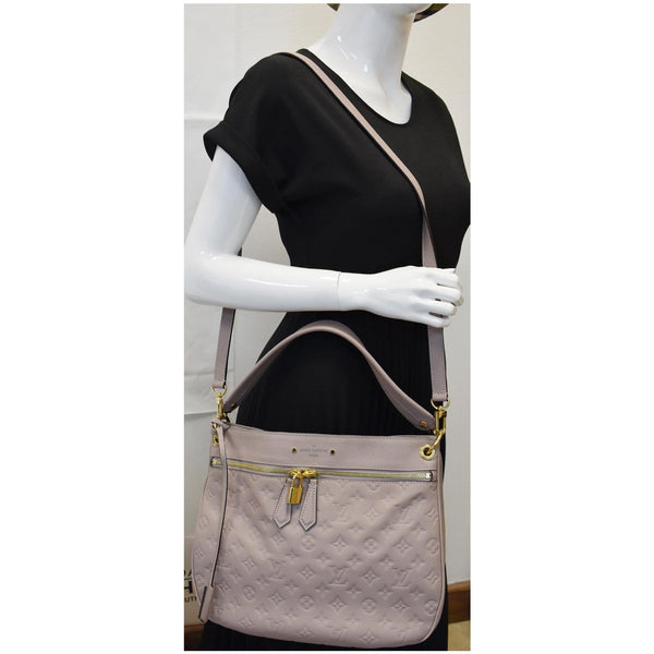 LOUIS VUITTON Spontini Empreinte Leather Shoulder Bag Mastic