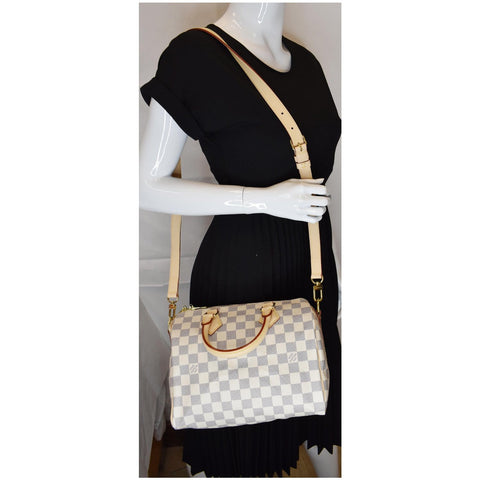 Louis Vuitton Speedy 25 Bandouliere Damier Azur shoulder Bag