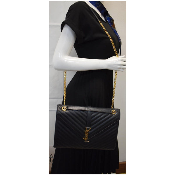 Yves Saint Laurent Large Envelope Grain De Poudre Bag - Back women bag | DDH