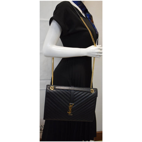 Yves Saint Laurent Large Envelope Grain De Poudre Bag - Back women bag | DDH