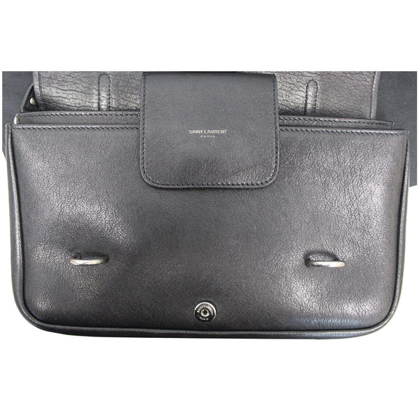 YVES SAINT LAURENT Large Charlotte Leather Messenger Bag Black