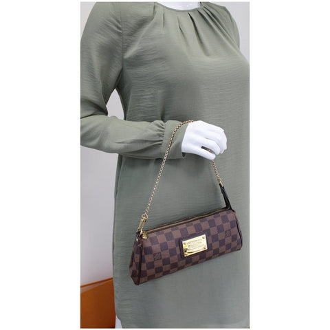 Louis Vuitton Pochette Eva Damier Ebene Clutch for women