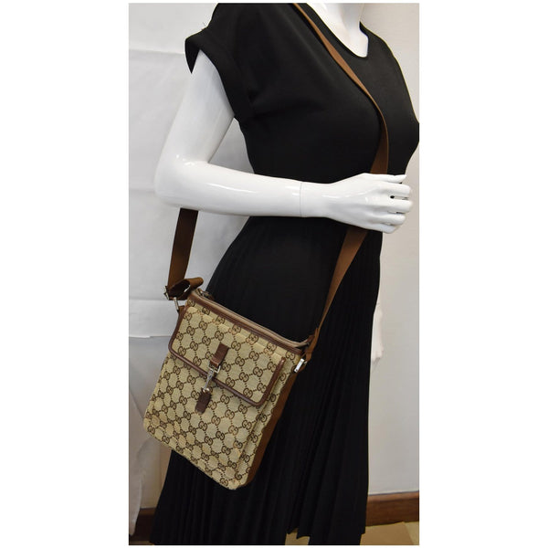 Gucci Monogram Canvas Small Messenger Bag for women