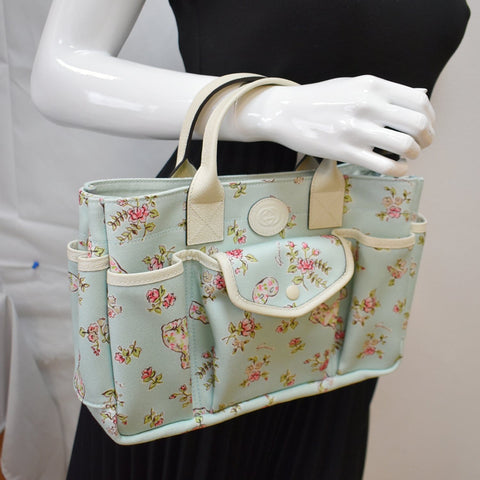 Gucci Children's Floral Print Canvas Bag Light Blue - DDH