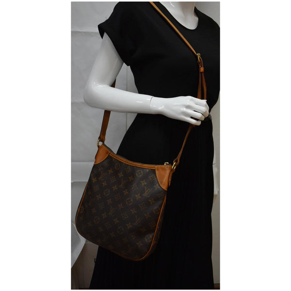 LOUIS VUITTON Odeon PM Monogram Canvas Shoulder Bag Brown