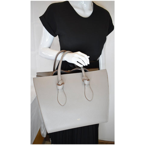 CELINE Tie Knot Mini Leather Tote Bag Grey