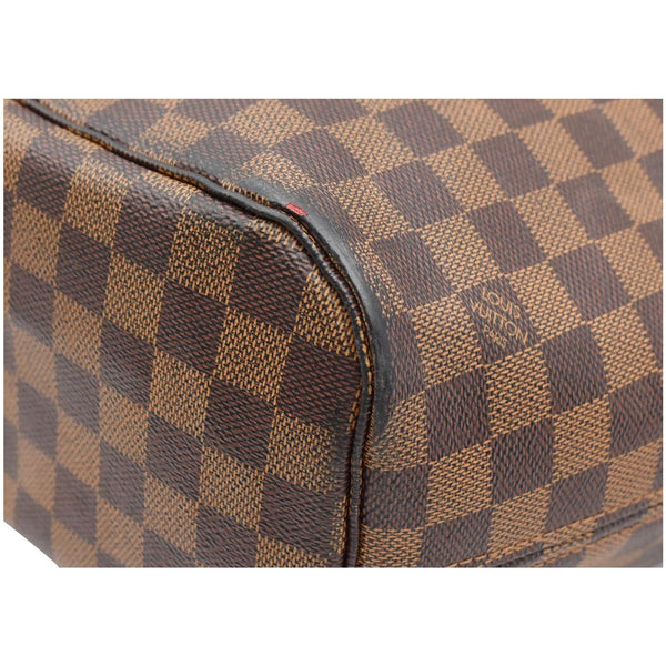 LOUIS VUITTON Neverfull MM Damier Ebene Tote Bag Brown