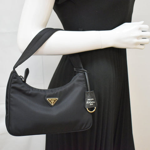 PRADA Re-Edition 2000 Mini Nylon Shoulder Bag Black