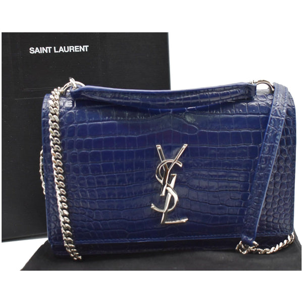 Yves Saint Laurent Sunset Medium Crocodile Leather Bag