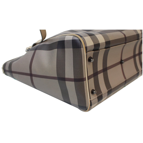 BURBERRY Canterbury Small Smoked Check Tote Bag Grey