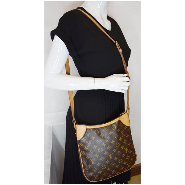 LOUIS VUITTON Odeon PM Monogram Canvas Shoulder Bag Brown