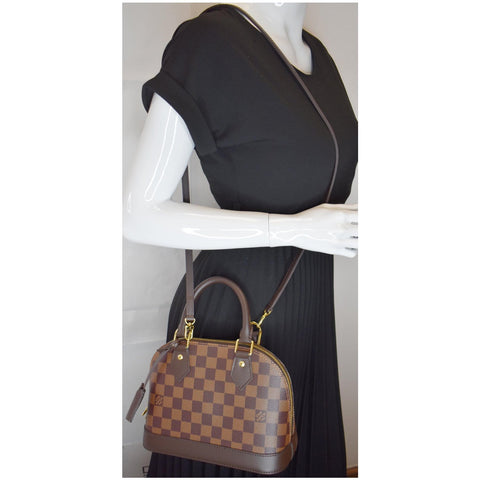Louis Vuitton Alma BB Damier Ebene Shoulder Bag women