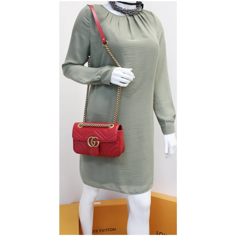 Gucci GG Marmont Mini Leather Crossbody Bag - 15% OFF