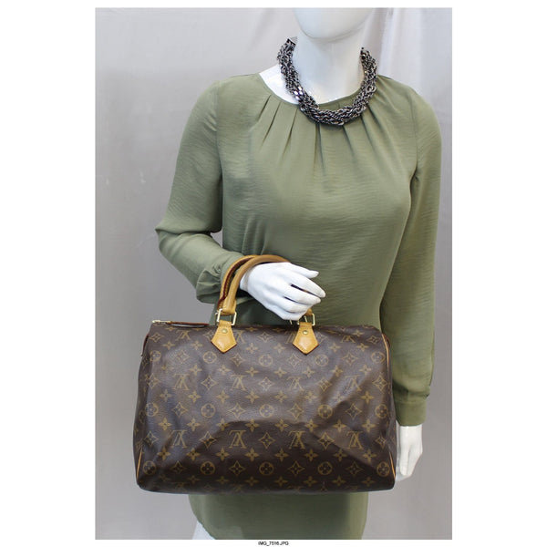 LOUIS VUITTON Speedy 35 Monogram Canvas Satchel Bag