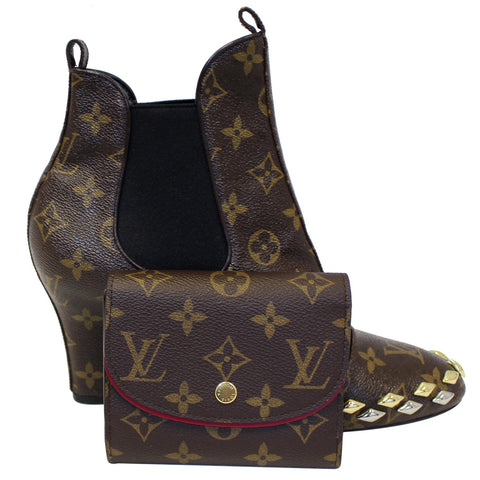 LOUIS VUITTON Ariane Monogram Canvas Wallet Brown/Fuchsia-US