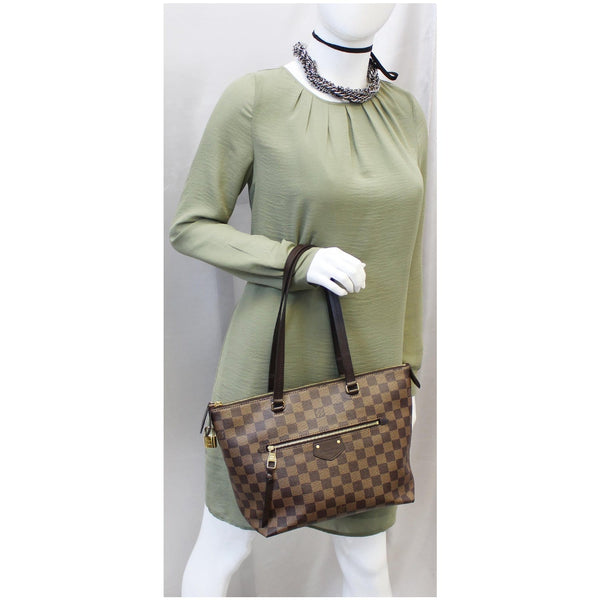 LOUIS VUITTON Iena PM Damier Ebene Shoulder Bag Brown