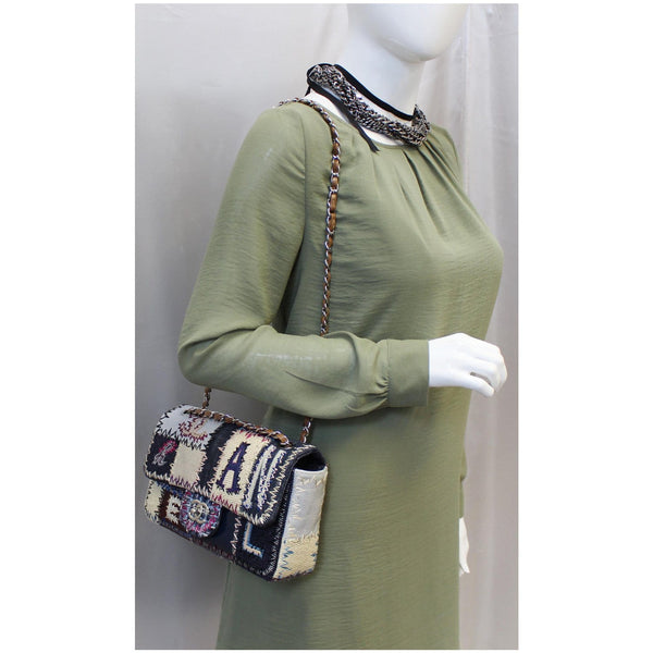 CHANEL Sac Rabat Patchwork Limited Edition Shoulder Bag Multicolor