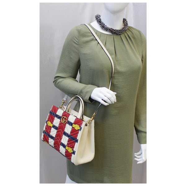 Gucci Shoulder Bag Trompe L’oeil Print Marmont Handle for sale