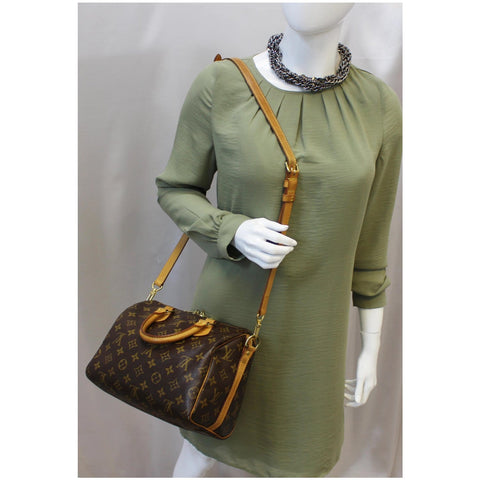 LOUIS VUITTON Speedy 25 Bandouliere Monogram Canvas Shoulder Bag Brown-US