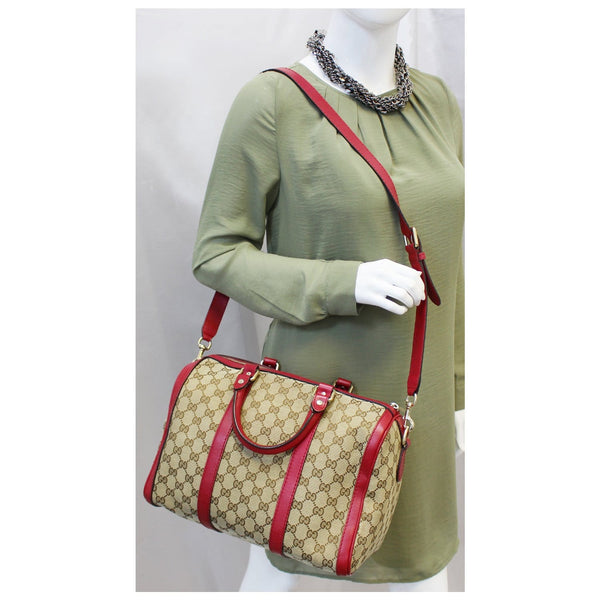 GUCCI GG Canvas Boston Shoulder Bag 247205-US