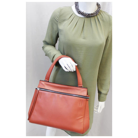 Celine Edge Calfskin Leather Shoulder Bag for women